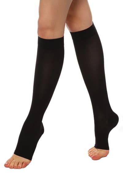 Compression Socks, Black, 20-30 mmHg, 2 Pack