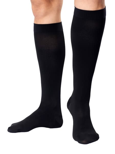 Compression Socks, Black, 20-30 mmHg, 2-Pair Pack