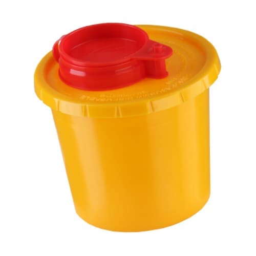Medical Sharps Container KM-Project Class B - 0.5L, 11cm - Tamper-Evident