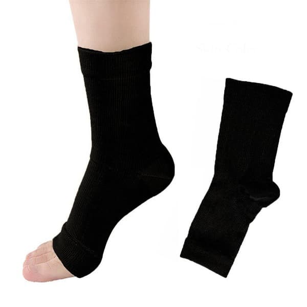 Open-Toe Compression Socks for Ankle Support (S/M)