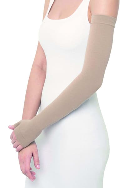 Long Knit Compression Arm Sleeve with Glove &amp; Finger - Sizes Available