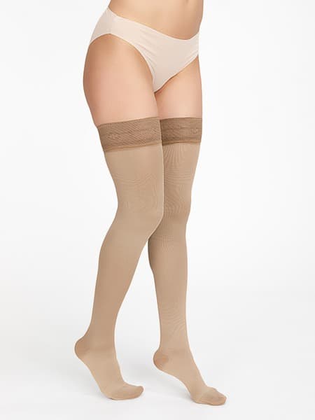 Compression Socks, Light Beige, 20-30 mmHg