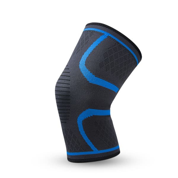 Compression Knee Support Brace - Size L, Black/Blue