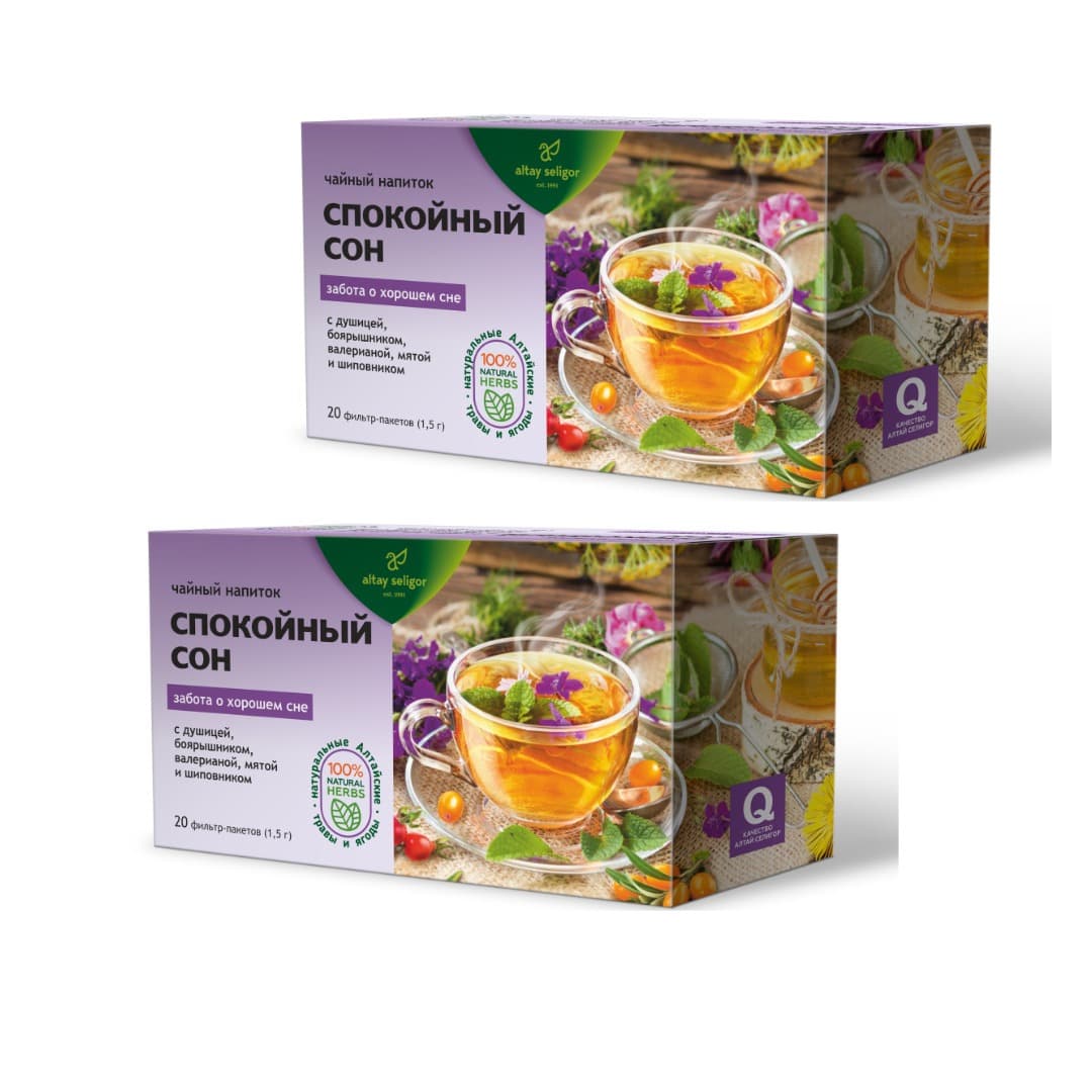 Altay-Seligor Calm Sleep Tea: 4 Tea Bags (2 Packs)