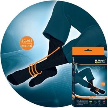 B.Well Compression Socks (Black, 20-30 mmHg)