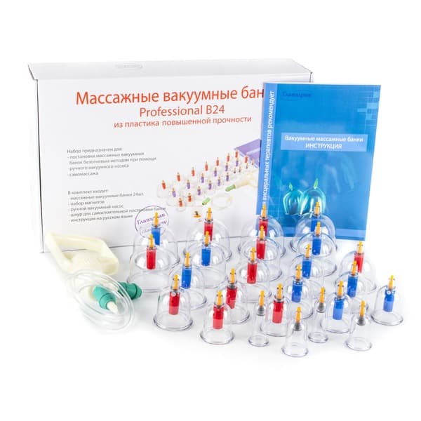 Heavy-Duty Plastic Cupping Set with Pump &amp; Magnets (24 Cups)