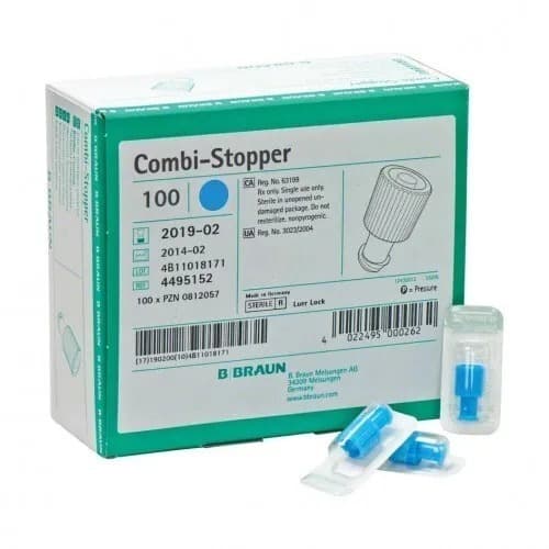B.Braun Combi-Stopper Blue Luer Lock Caps (50 Pack)