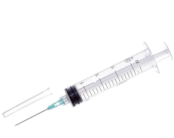 KANPO 3-Part 20ml Syringe with 21G Needle (0.8x38mm)