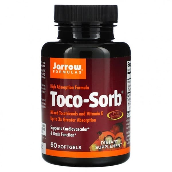 Jarrow Formulas Toco-Sorb Tocotrienols &amp; Vitamin E Supplement - 60 Capsules