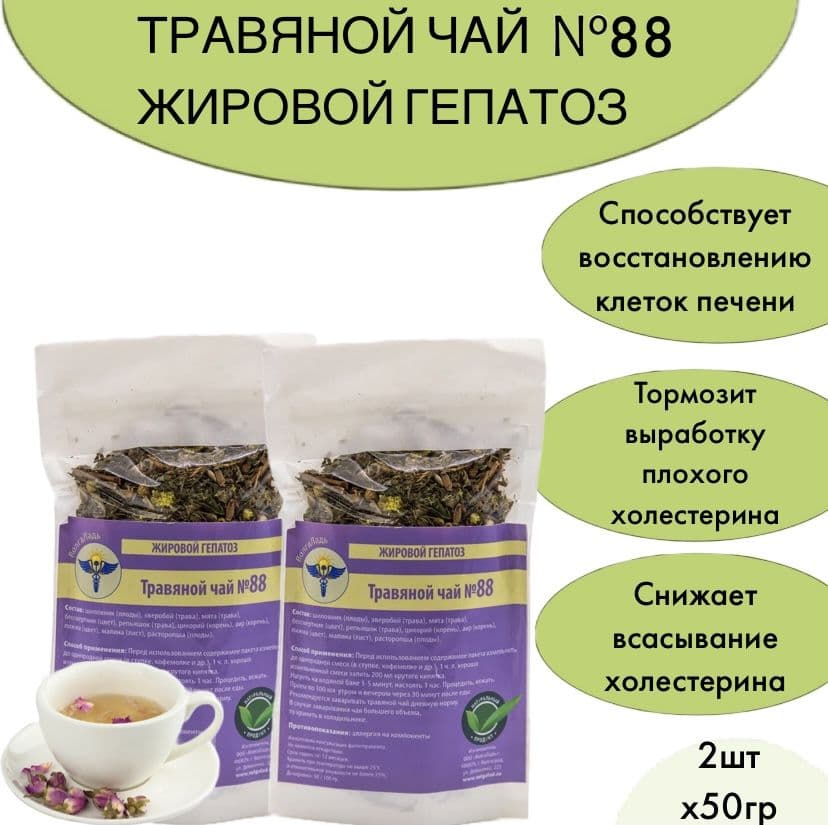 Herbal Tea Blend #88 for Fatty Liver: 2-Pack Treatment Course