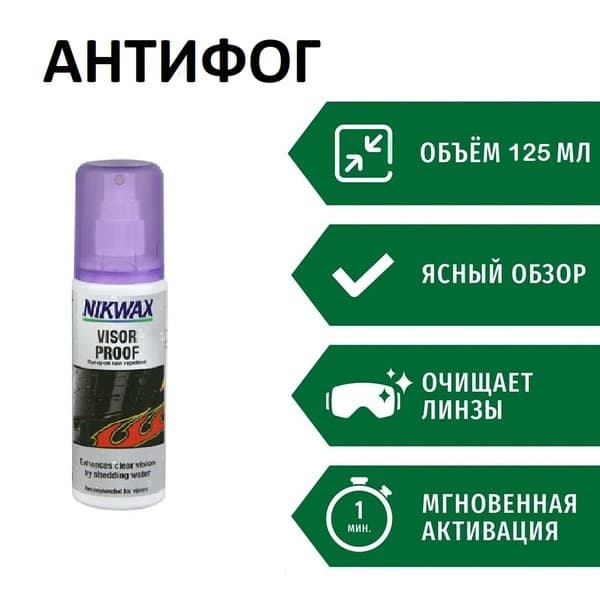 Nikwax Visor Proof Anti-Fog &amp; Anti-Rain Spray for Glasses &amp; Masks