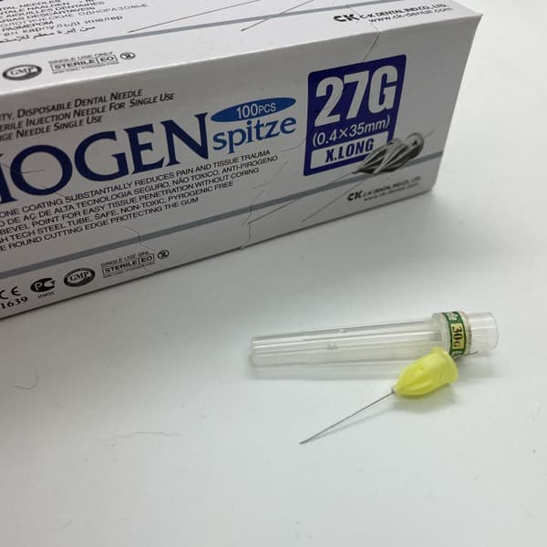 Hogen Spitze Korean Dental Carpule Needles (0.4x35mm, 100/box)
