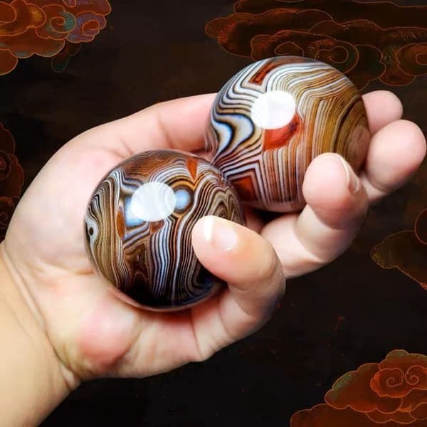 Onyx Massage Balls (Pair, 4.5cm) Gift Boxed