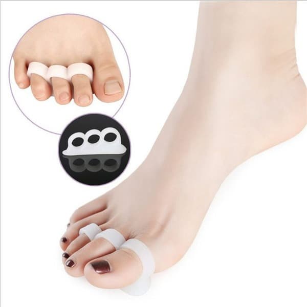 Silicone Toe Separators: 2-Pack Orthotic Toe Straightener