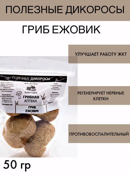 Lion's Mane Mushroom, Whole, 50g