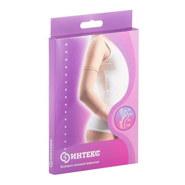 Intex Elbow Support Bandage - Beige, Medium, 2nd Class Compression