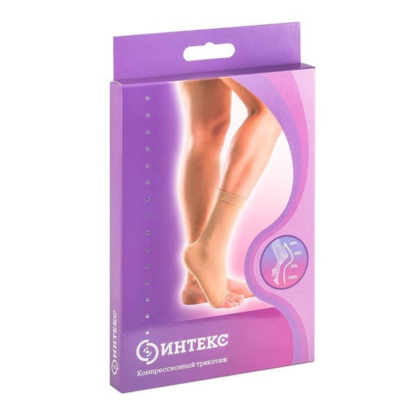 Beige Intex Ankle Support Brace, Class 1 Compression, XL