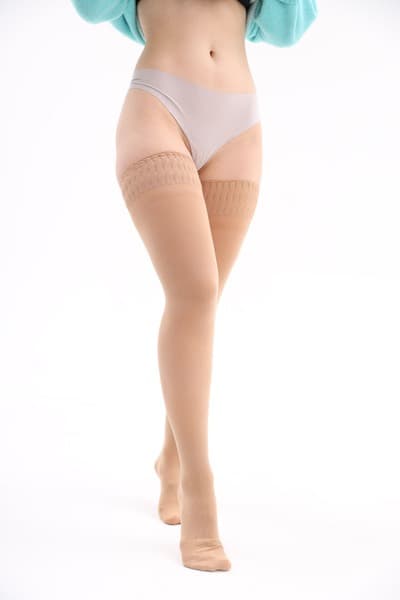 Beige Compression Stockings - Class 1, 2 Pair (Solidea)
