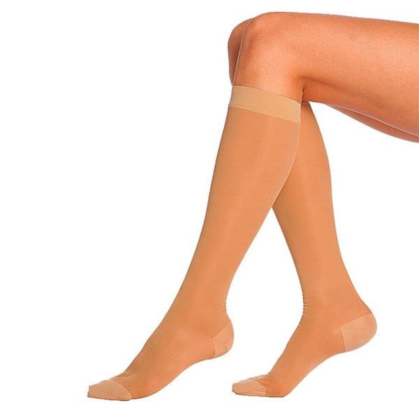 Beige Compression Golf Socks, Class 2, Single Sock