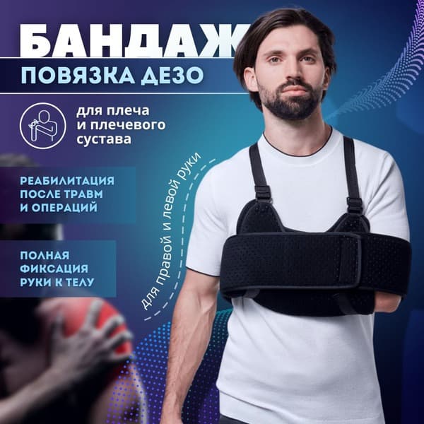 Shoulder Support Brace &amp; Sling: Dezo Bandage for Right &amp; Left Arms