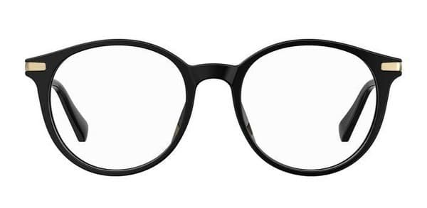 Moschino Love MOL571 807 Black Round Acetate Women's Eyeglass Frames