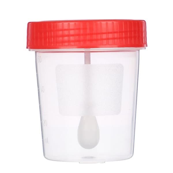 Biospecimen Collection Container with Spoon, 60ml (5 Pack)