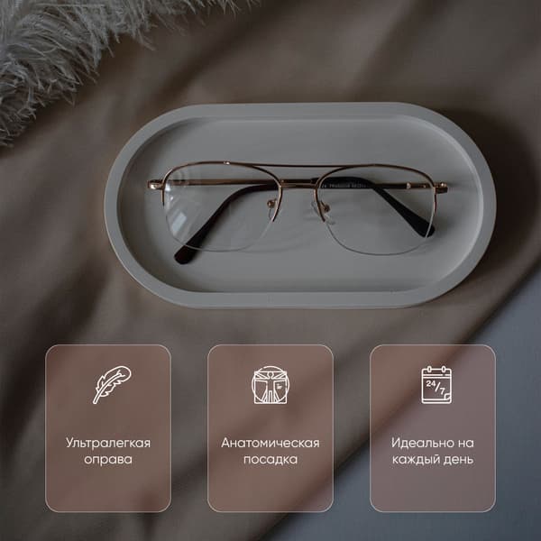 Bosses Reading Glasses: Blue S. Gold Frame with Case &amp; Cloth