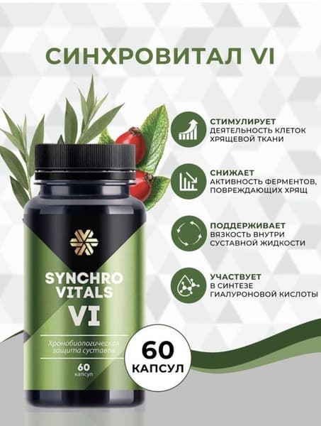 Joint Health Chronobiology: Synchrovital VI, 60 Capsules