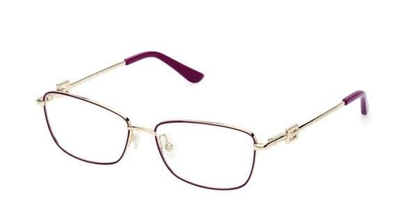 Guess GU2975 071 Burgundy Rectangular Metal Women's Eyeglasses