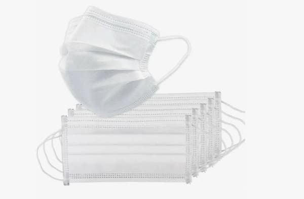 Disposable 3-Ply White Face Masks (100 Count)