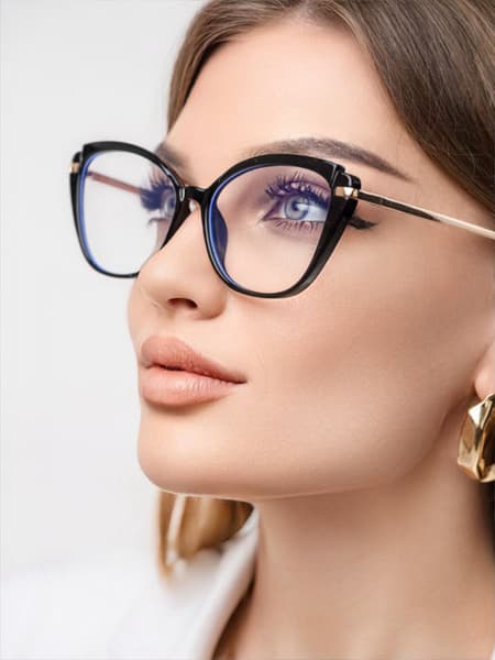 Pretty Mania Flex Arm Cat Eye Glasses Frames