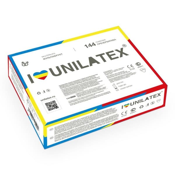Unilatex Multifruit Condoms (144 Count) Bulk Wholesale