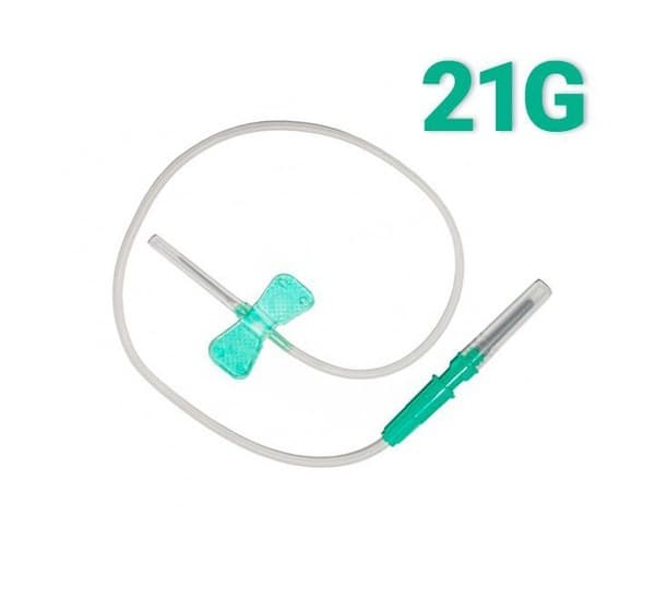 G21 Butterfly Infusion Catheter (Green, 10 Pack)
