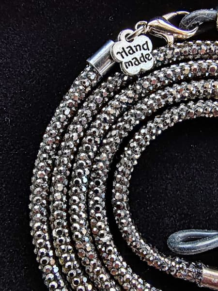 Graphite &amp; Silver Eyeglass Chain