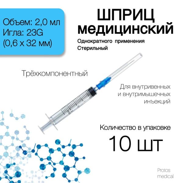 2ml Protos Medical Syringes (20 Pack)