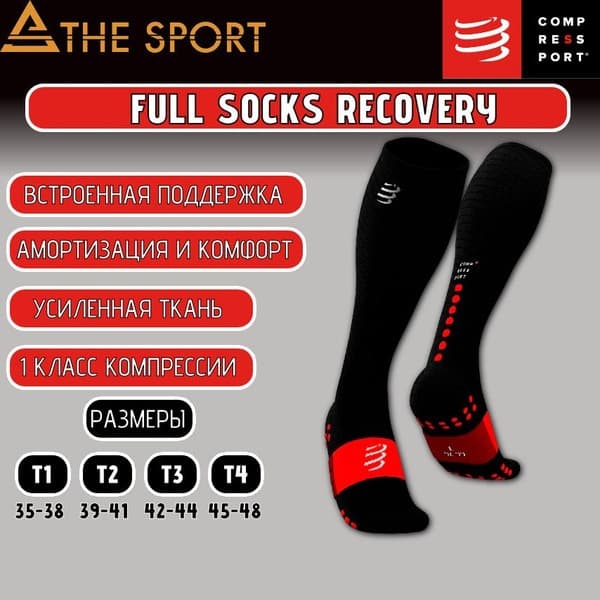 Compressport Compression Socks (Black &amp; Red, 2-Pack)