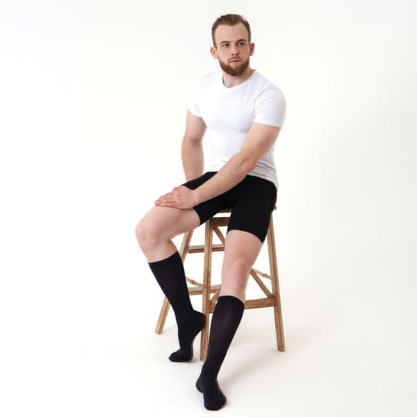 Black Compression Socks - 1 Pair, Class 1 Compression