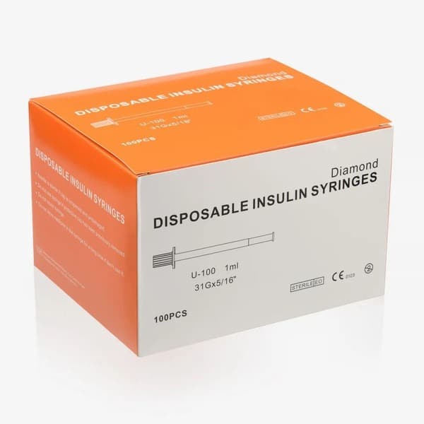Insulin Syringes 1ml (31G x 8mm, 12 Pack)