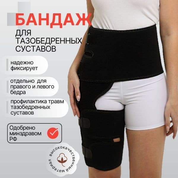 Hip Replacement Brace, Right Side, Rigid Steel Supports