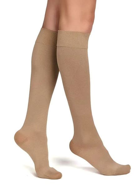 Beige Compression Socks, Class 1 Compression