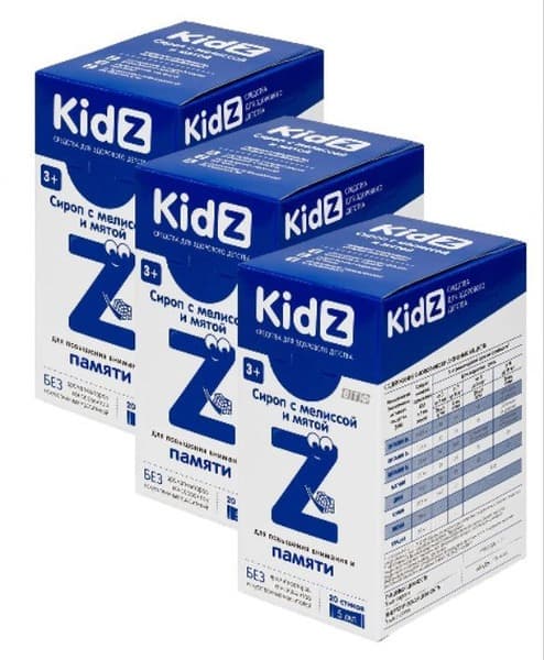 KIDZ Soothing Syrup with Lemon Balm &amp; Mint: 20 x 5ml/3ml Sachets