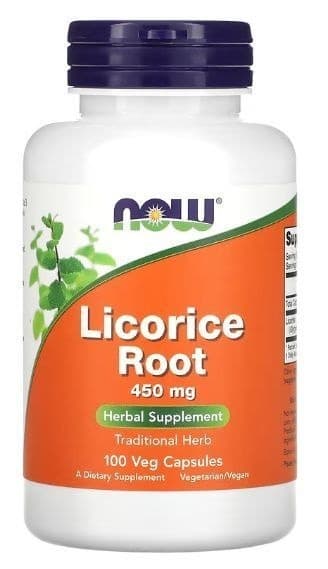 Now Licorice Root 450mg Capsules: Cough Relief, Anti-Inflammatory, Respiratory Support
