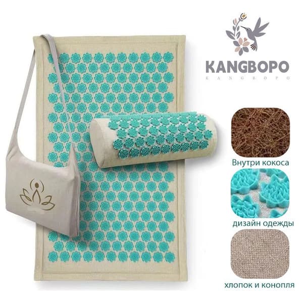 Acupressure Mat &amp; Pillow Set: Lotus Spike Pranamat Yoga Mat