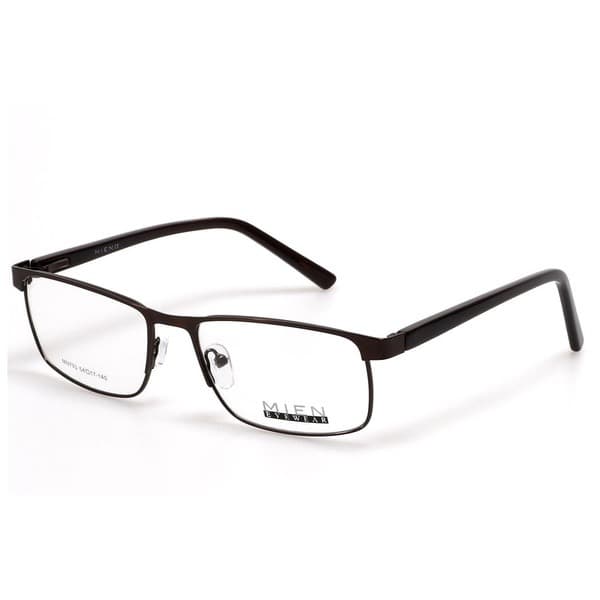 Unisex Rectangle Brown Rimmed Eyeglass Frames - Jlur Optic 02024234