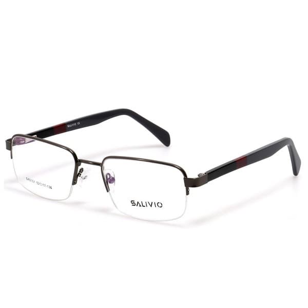 Unisex Semi-Rimless Oval Gray Jlur Optic Glasses (02022467)