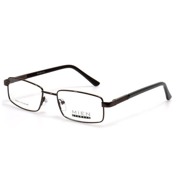 Unisex Brown Metal Rectangle Eyeglass Frames - Jlur Optic 02024253