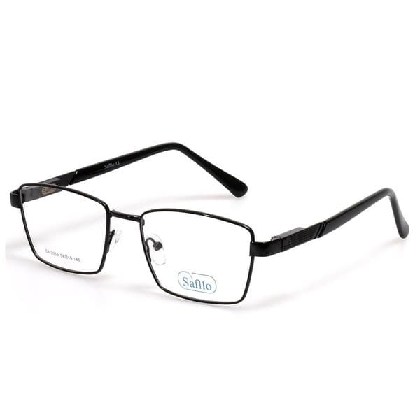 Men's Black Metal Rectangle Eyeglasses Frames - Jlur Optic 02023522