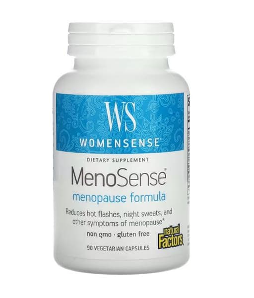 MenoSense by Natural Factors: 90 Vegetarian Capsules for Menopausal Support
