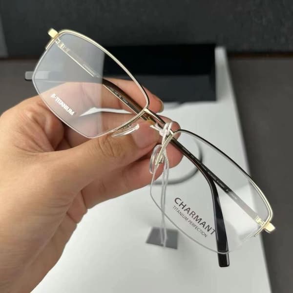 Charmant CH29520 Titanium Half-Rim Business Eyeglass Frames