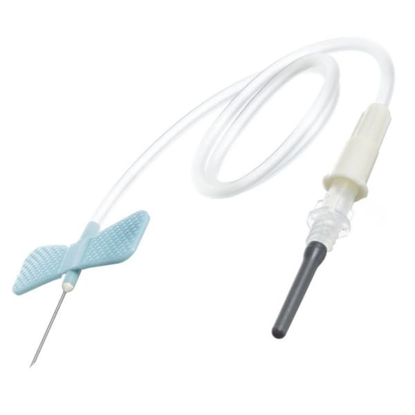 Improvacuter 23G Butterfly Needles (100 Pack) - Blue, 3/4" x 1.5" with Luer Adapter